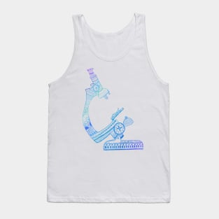 Beautiful Blue colourful Microscope mandala Tank Top